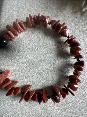 Goldstone Chip  Bracelet — Brown Goldstone